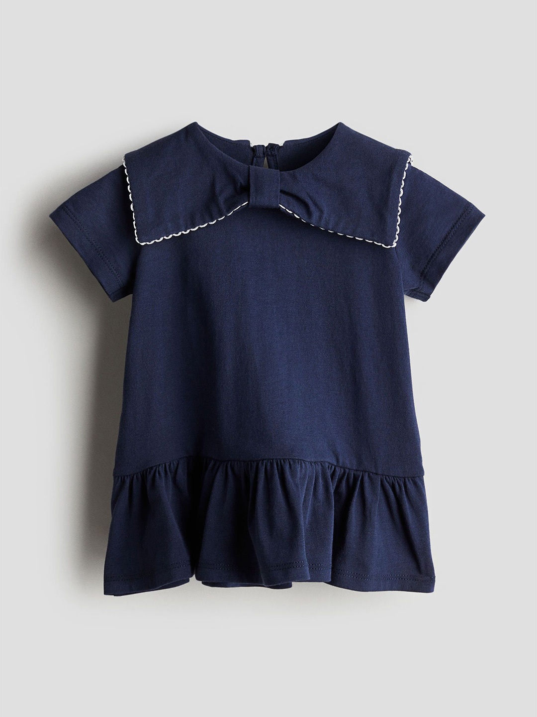 

H&M Infant Girls Cotton Jersey Sailor Dress, Blue