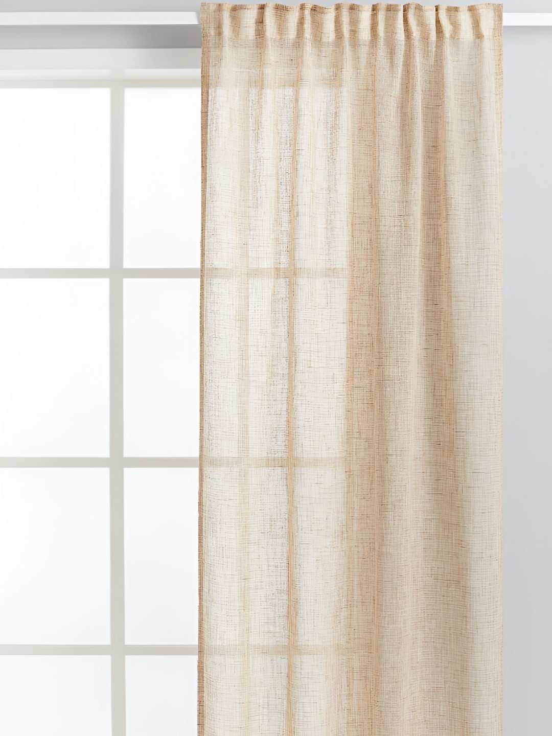 

H&M Beige 2-Pack Linen-Look Curtain Lengths