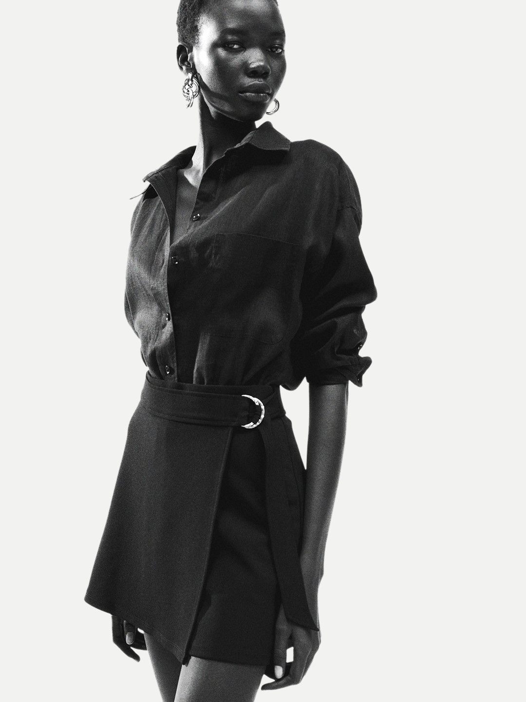 

H&M Women Black Shorts
