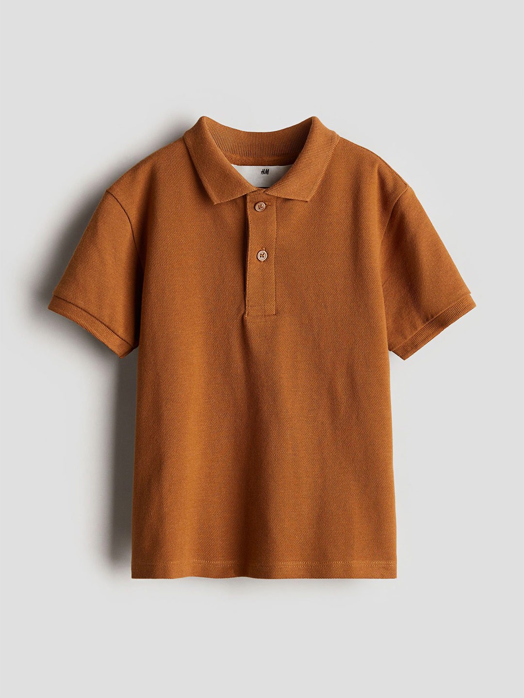 

H&M Boys Cotton Piqu Polo Shirt, Brown