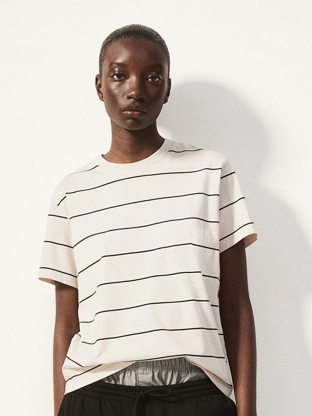 

H&M Cotton T-shirt, Beige
