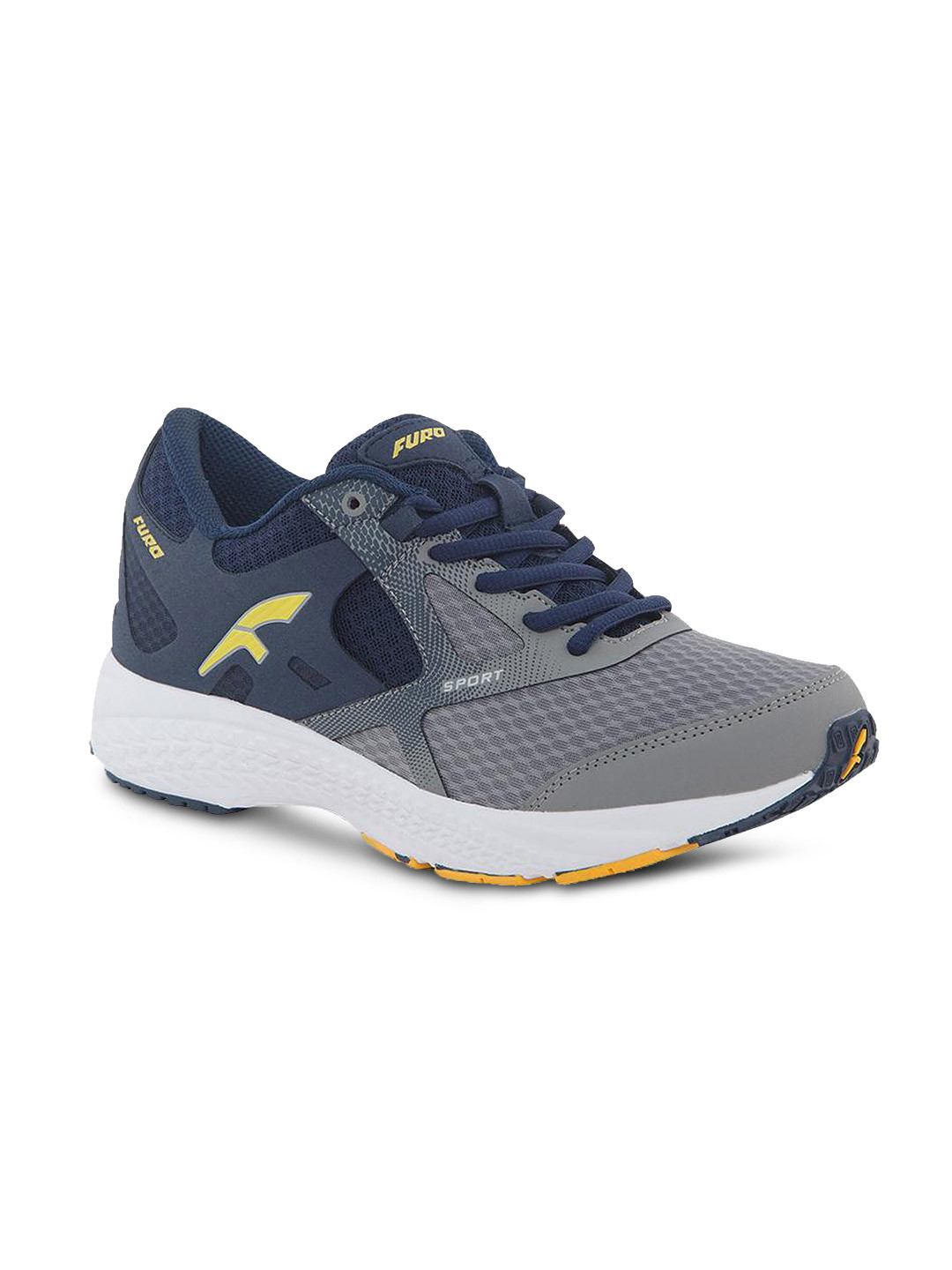 

FURO by Red Chief Men Navy Blue Mesh Mid-Top Running Shoes