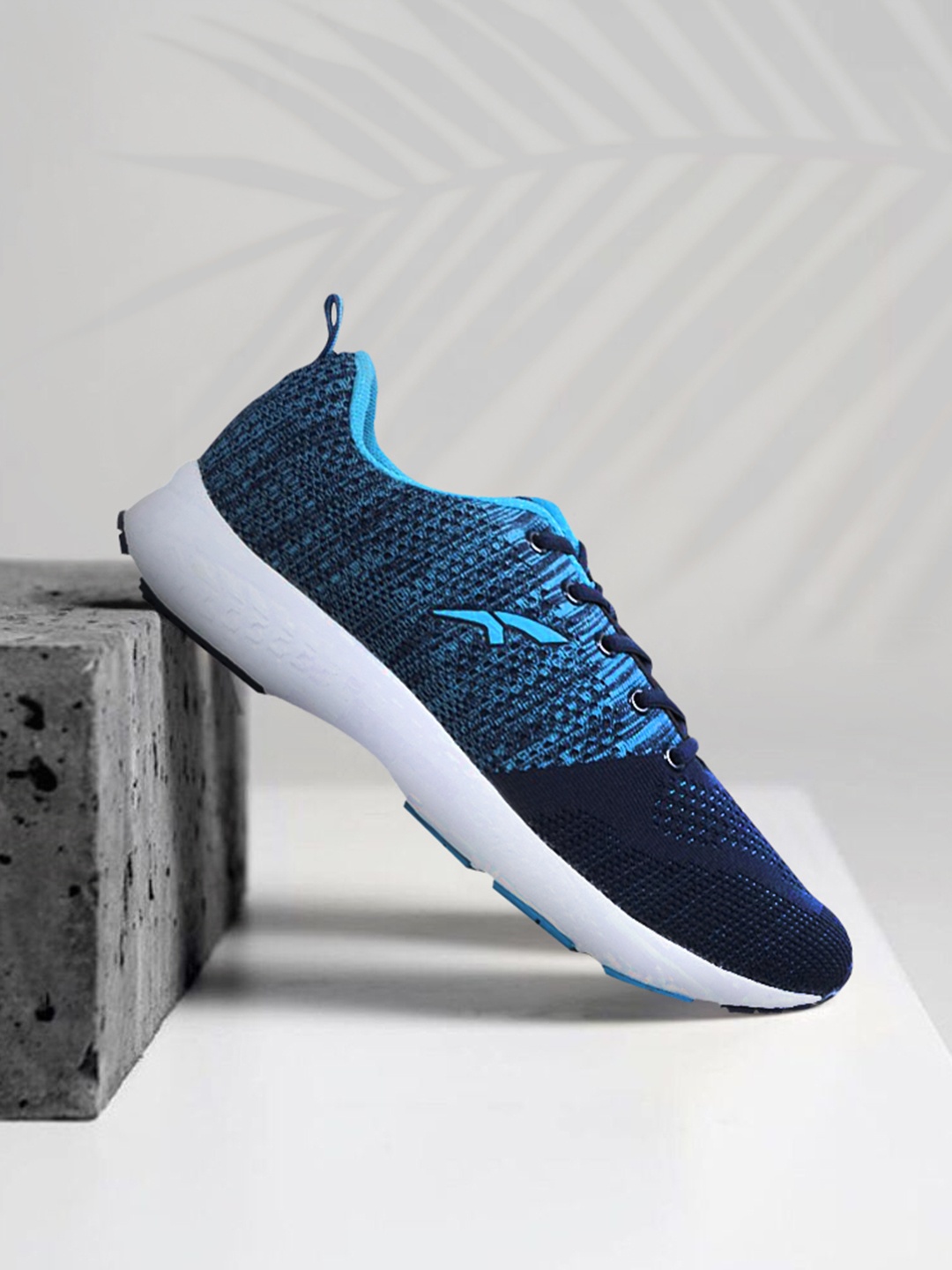 

FURO by Red Chief Men Navy Blue Mesh Mid-Top Running Shoes