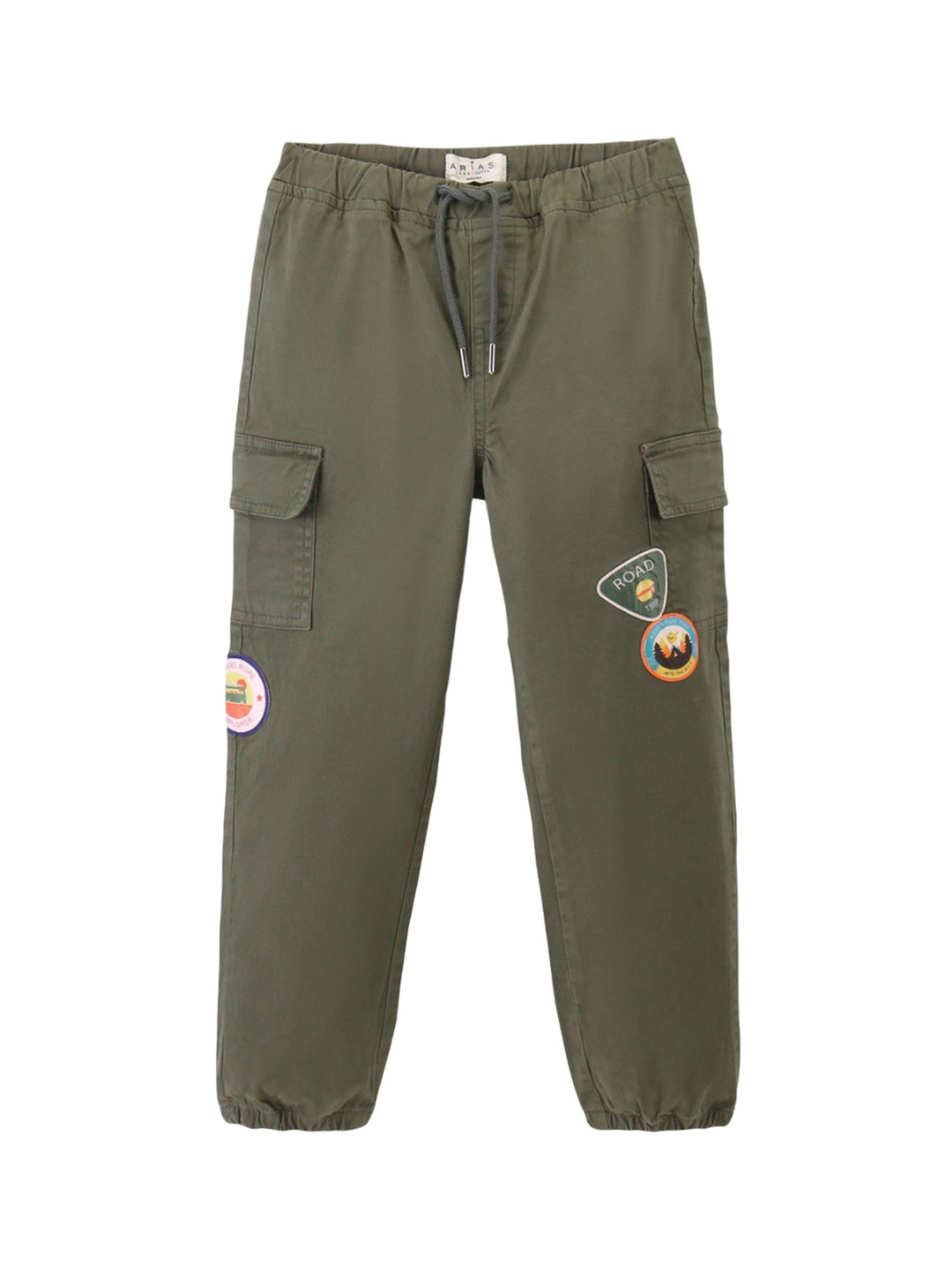 

ARIAS By LARA DUTTA Boys Mid-Rise Cargos Trousers, Grey