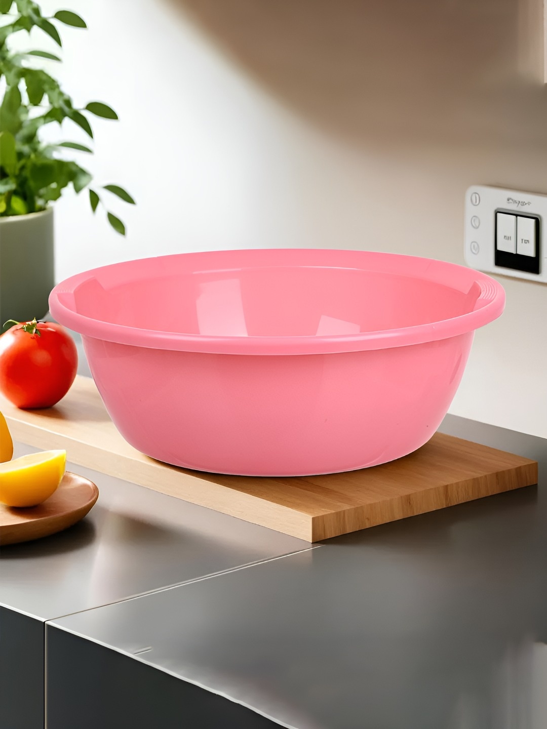 

Kuber Industries Pink & Grey 4 Pieces Lightweight Fruit Basket 12 Ltr