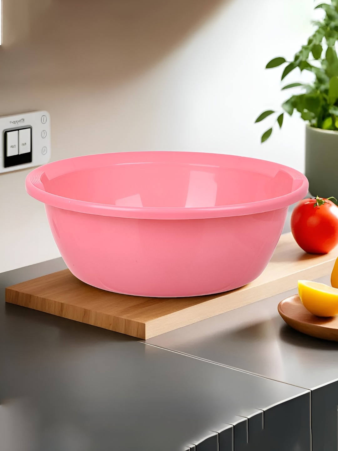 

Kuber Industries Blue & Pink 4 Pieces Dishwasher Safe Fruit & Vegitable Baskets