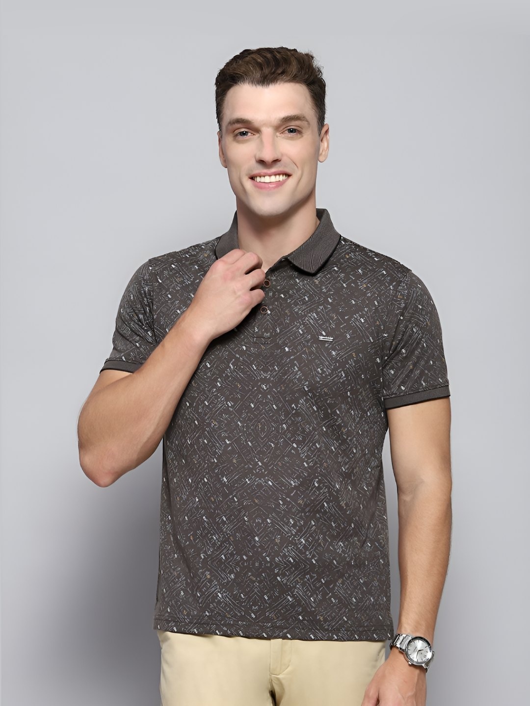 

Cloak & Decker by Monte Carlo Men Polo Collar Pockets T-shirt, Black