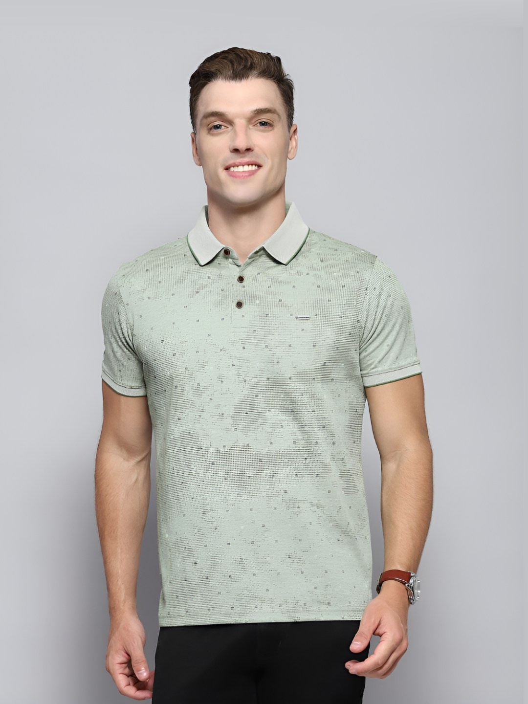 

Cloak & Decker by Monte Carlo Men Polo Collar Pockets T-shirt, Green