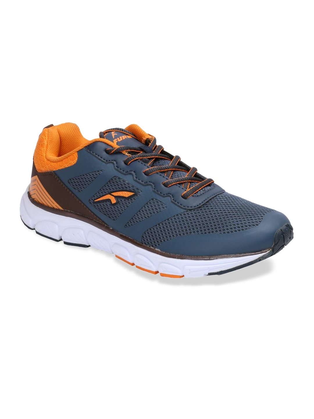 

FURO by Red Chief Men Blue Mesh Mid-Top Running Shoes R1010 D-DENIM/SILVER