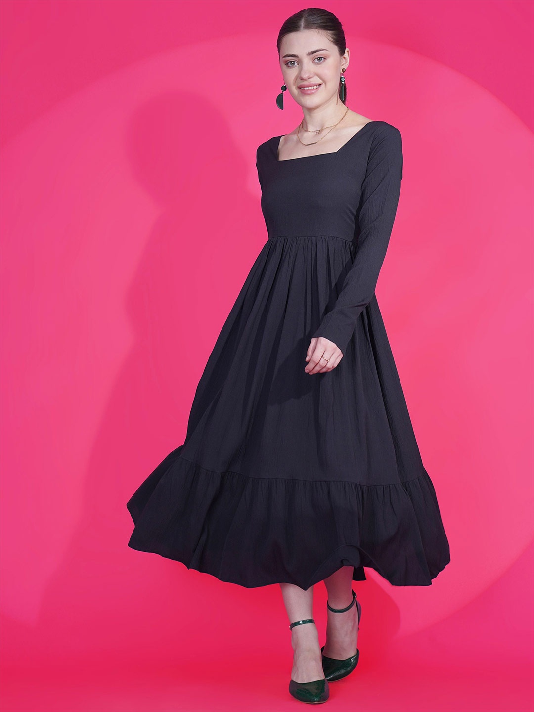 

SHEETAL Associates Maxi Midi Dress, Black