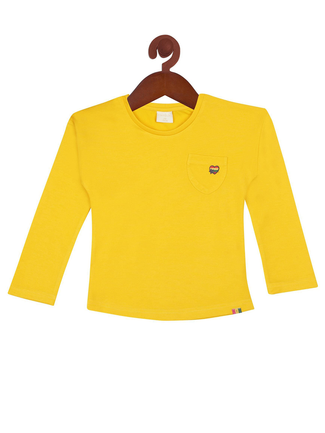 

Tiny Girl Round Neck Regular Top, Mustard