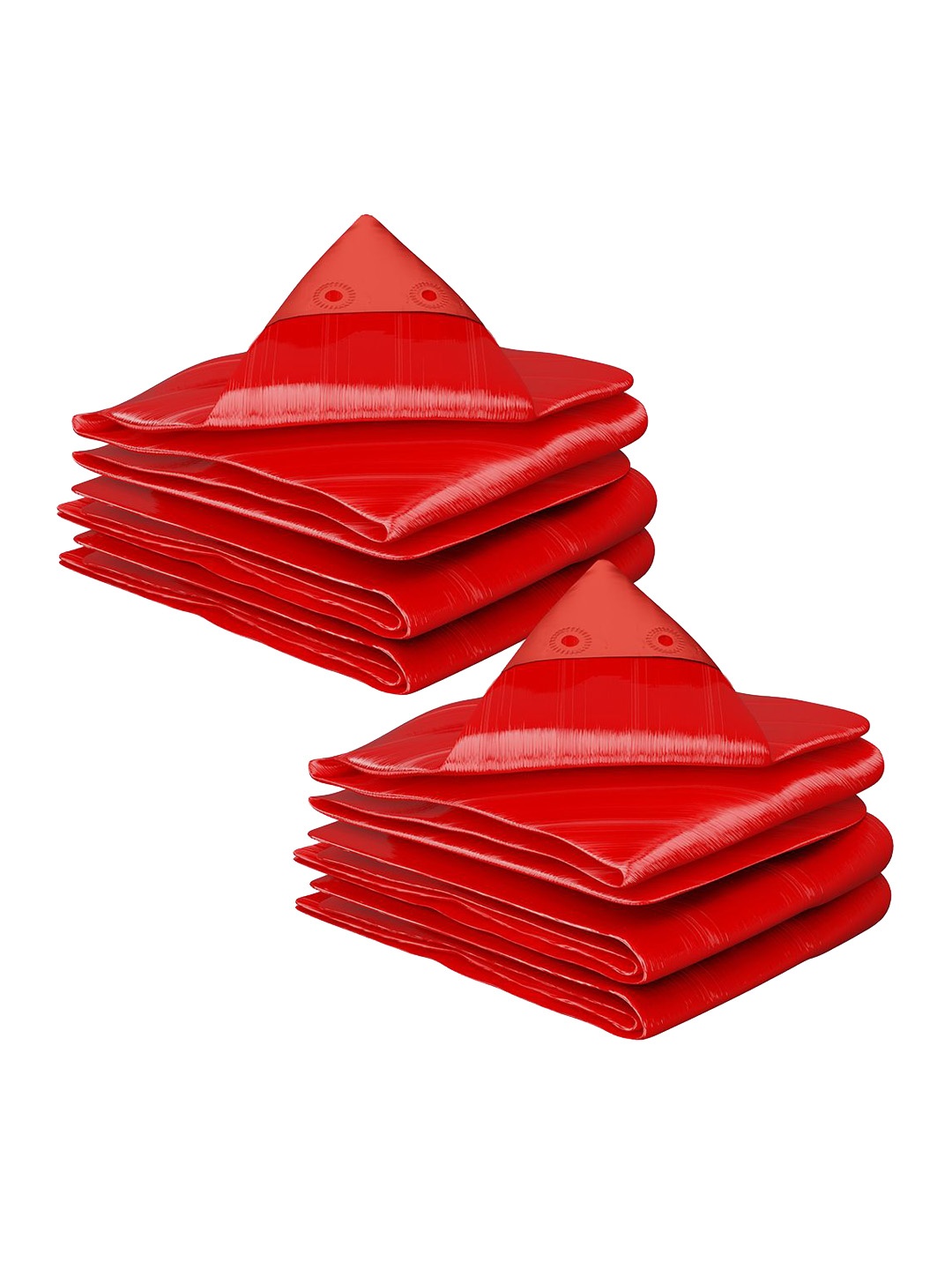 

Kuber Industries Pack of 2 Waterproof 120 GSM Premium Tarpaulin Tent, Red