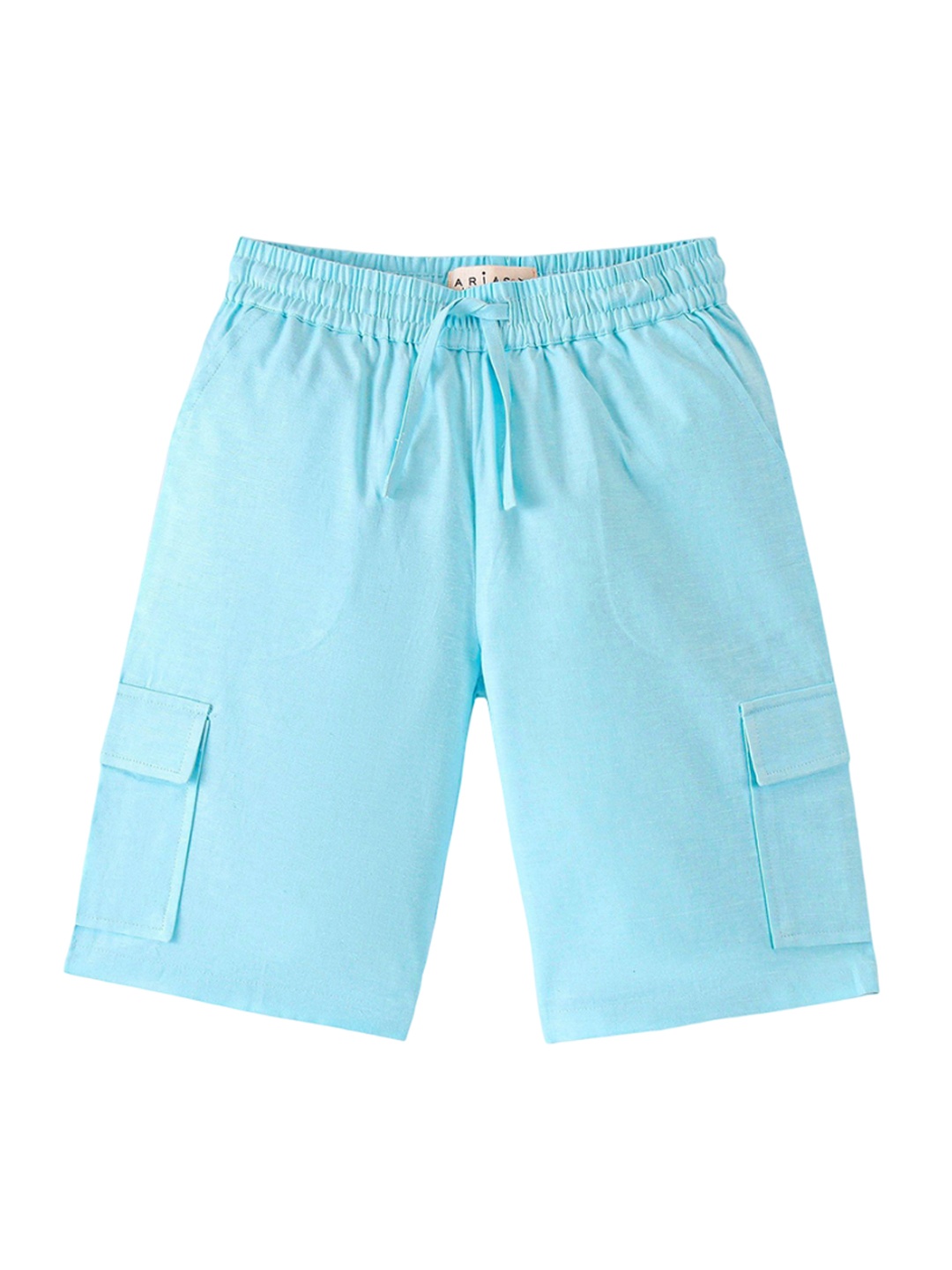 

ARIAS By LARA DUTTA Boys Solid Woven Above Knee Mid-Rise Regular Shorts, Blue