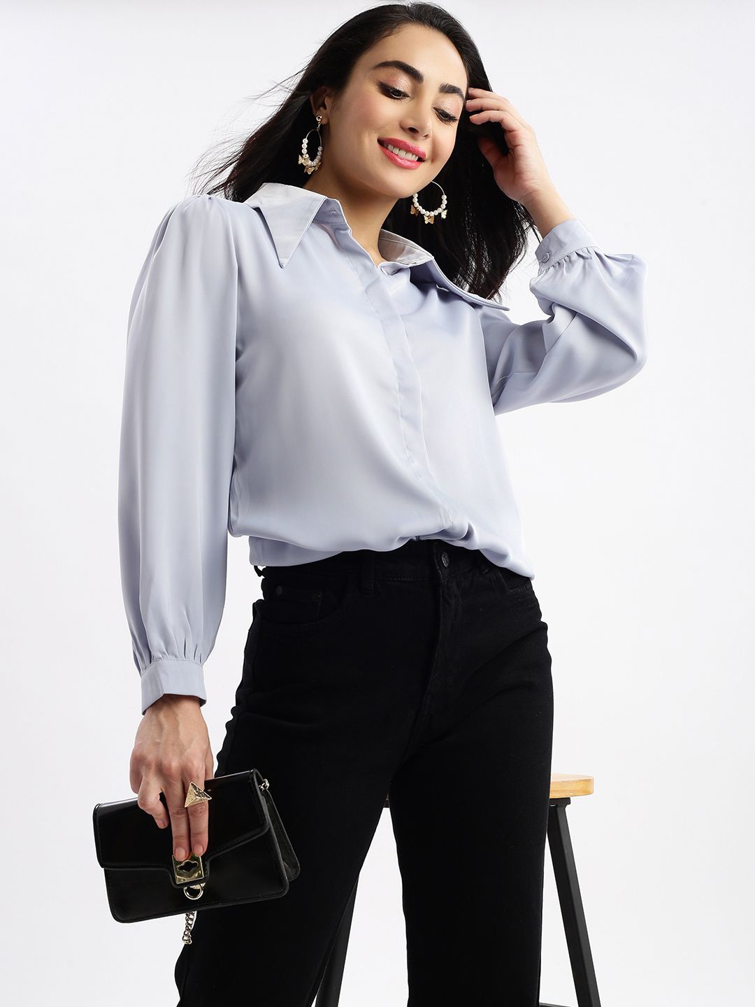 

SHOWOFF Women Standard Opaque Casual Shirt, Blue