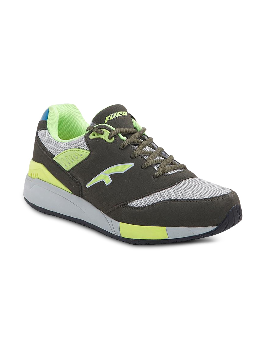 

FURO by Red Chief Men Brown Mesh Mid-Top Running Shoes J5004 KHAKI/ S-GREEN