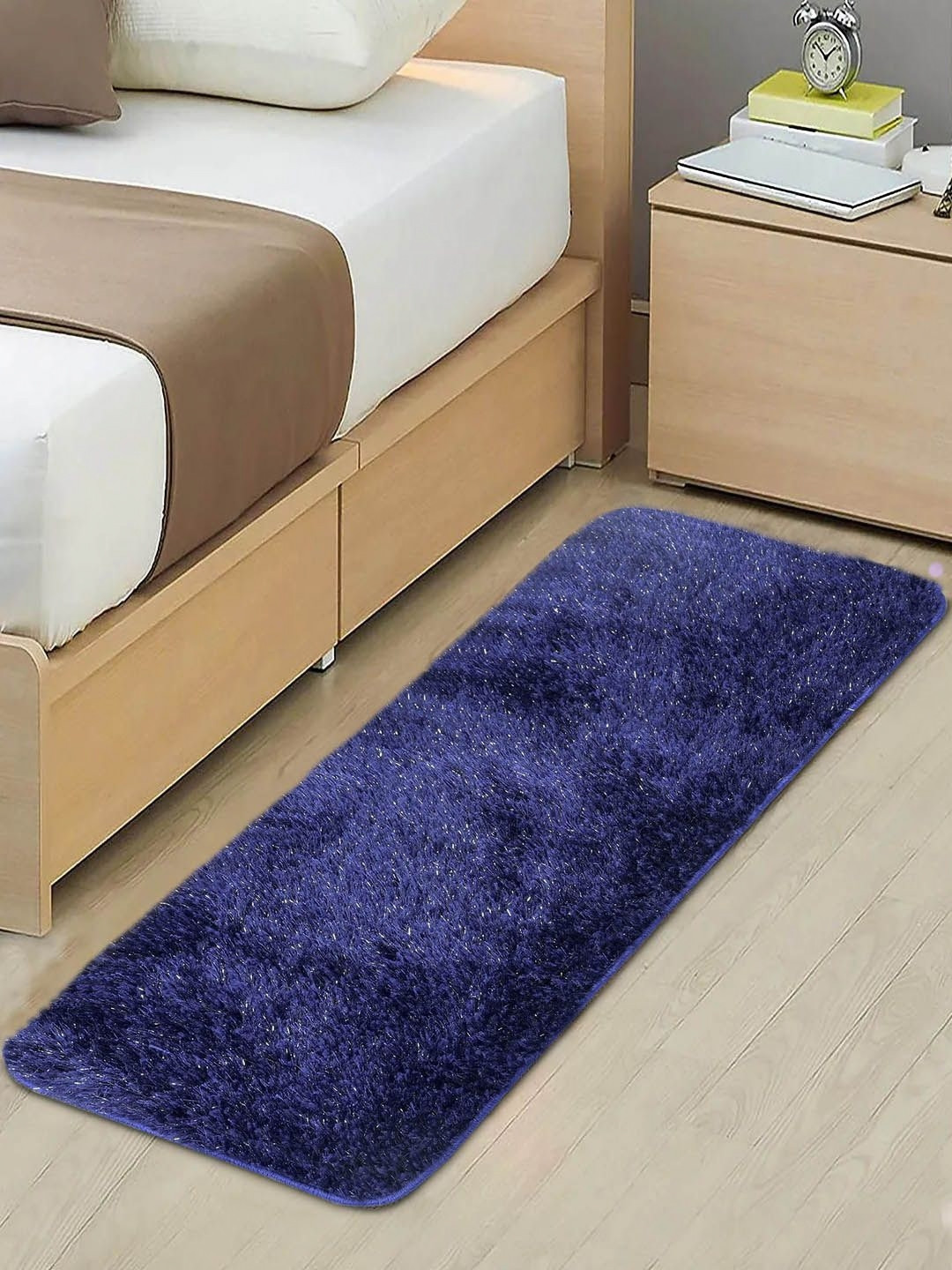 

Saral Home Blue Anti-Slip Pure Cotton Floor Runner