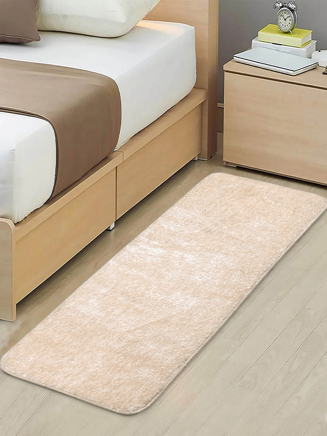 

Saral Home Cream Colored Anti-Slip Pure Cotton Runner