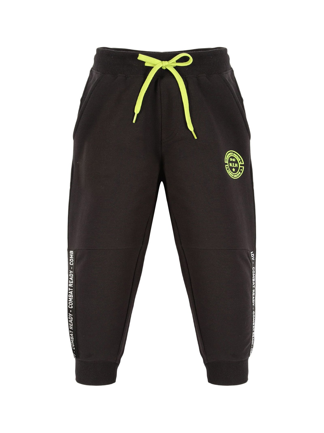

PLUM TREE Boys Pure Cotton Ankle Length Jogger, Black