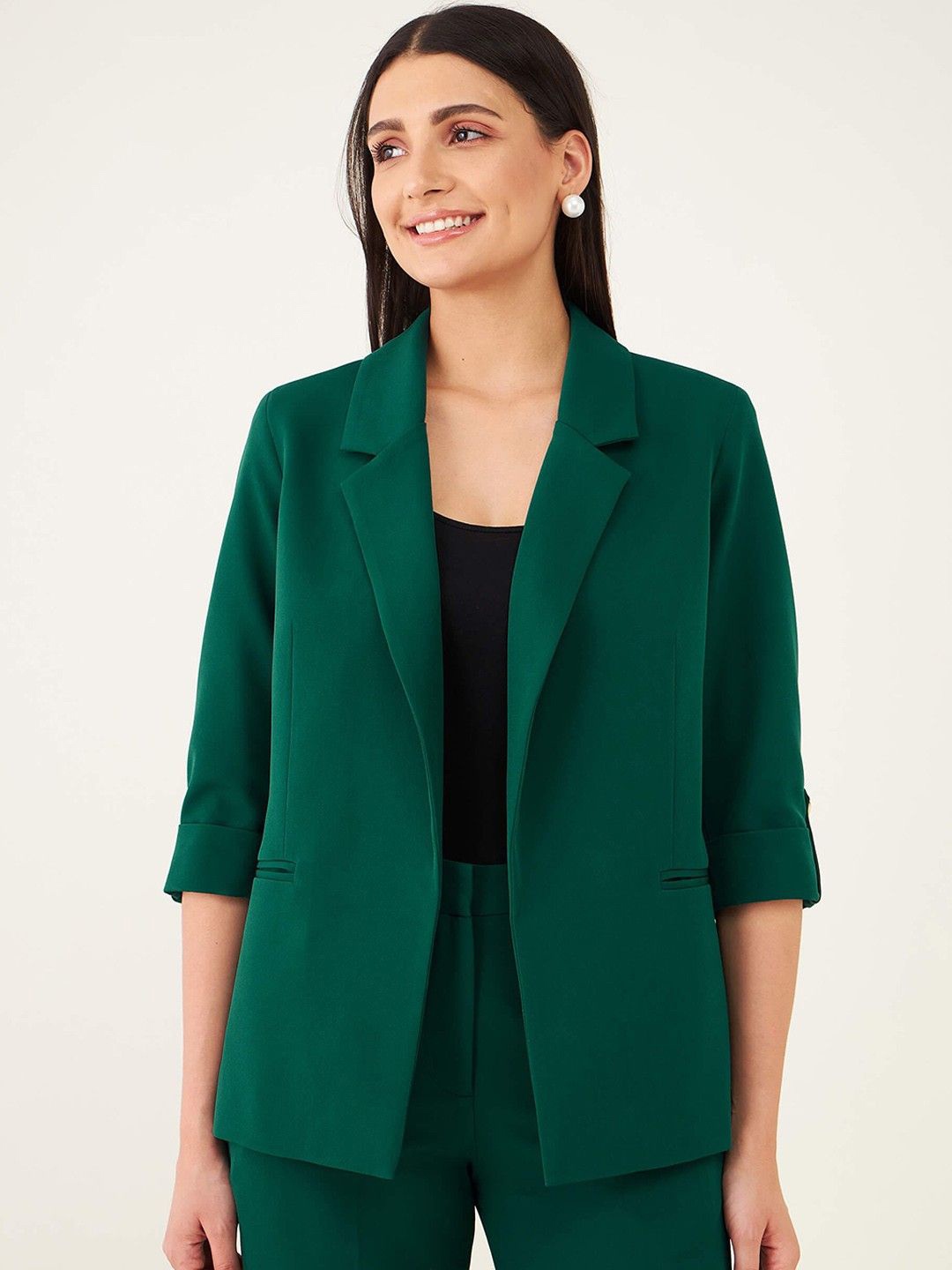 

Shaftesbury London Slim-Fit Single-Breasted Formal Blazer, Green
