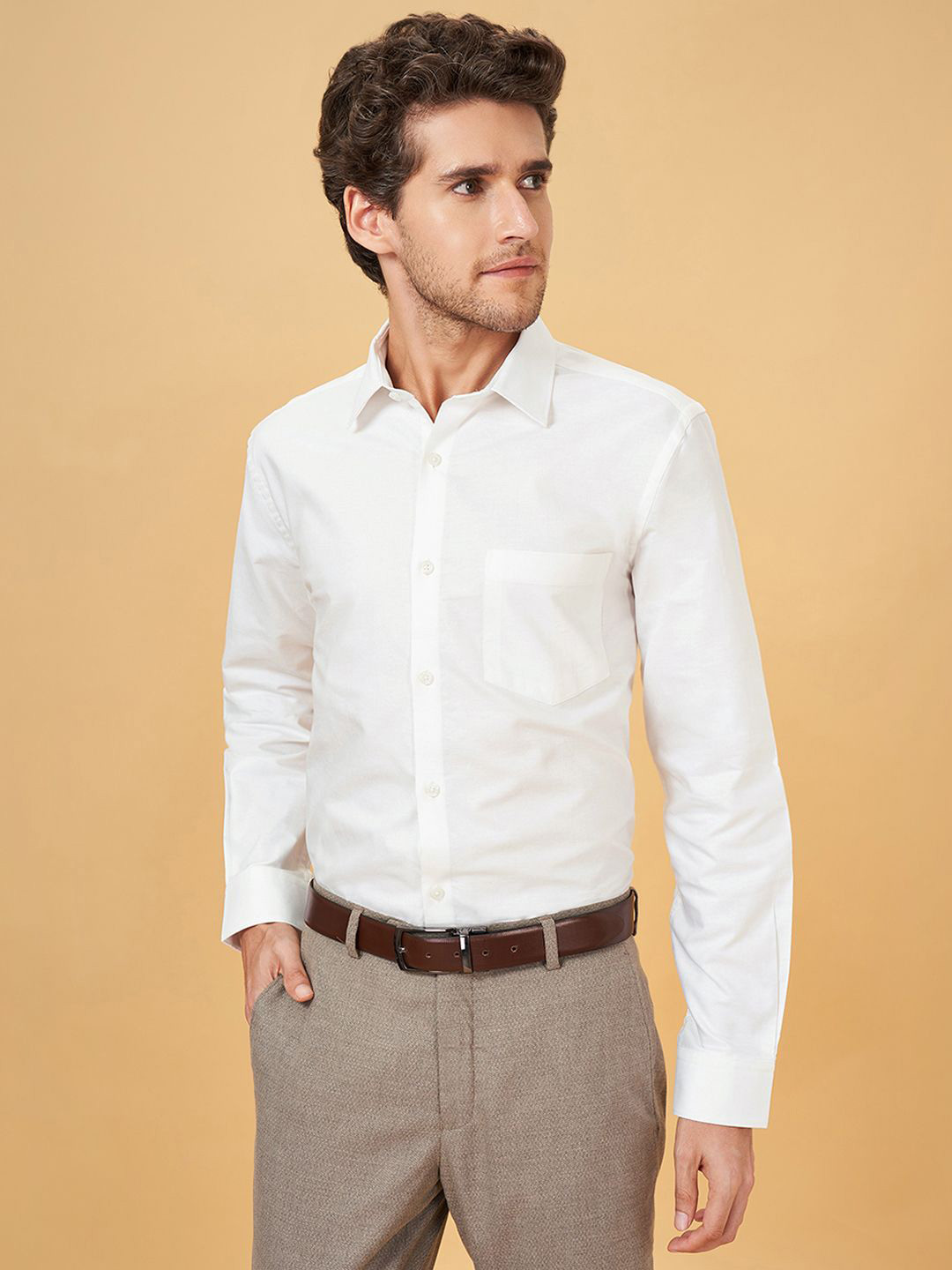

Peregrine by Pantaloons Men Opaque Formal Shirt, White