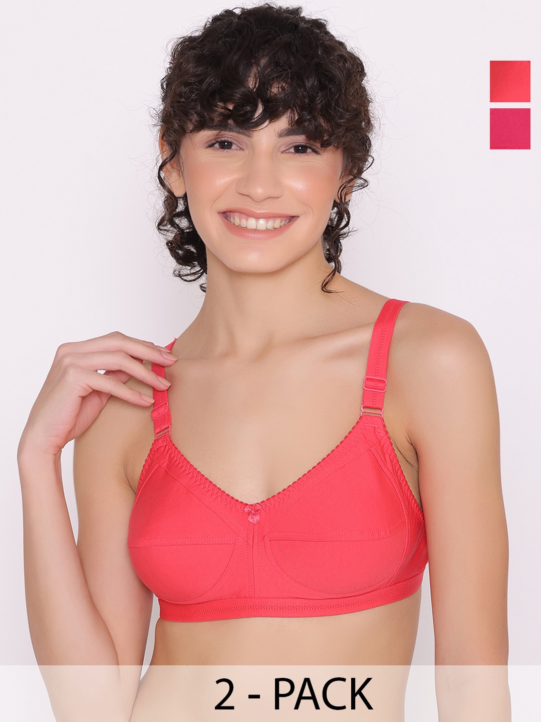 

INKURV Women Bra Full Coverage PACK OF 2, Orange