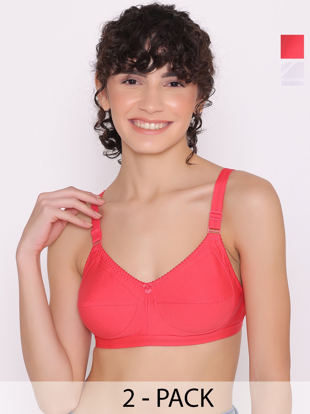 

INKURV Women Bra Full Coverage PACK OF 2, White