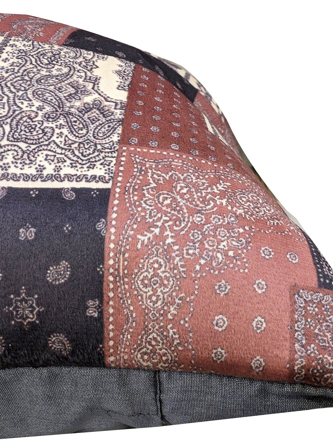 

Good Vibes Brown & Black 3 Pieces Printed Velvet Square Cushion Covers