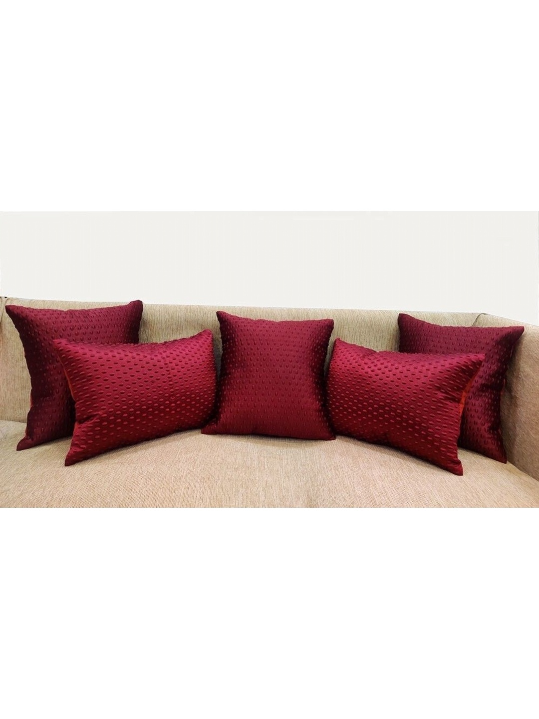 

Good Vibes Maroon 5 Pcs Square Cushion Covers