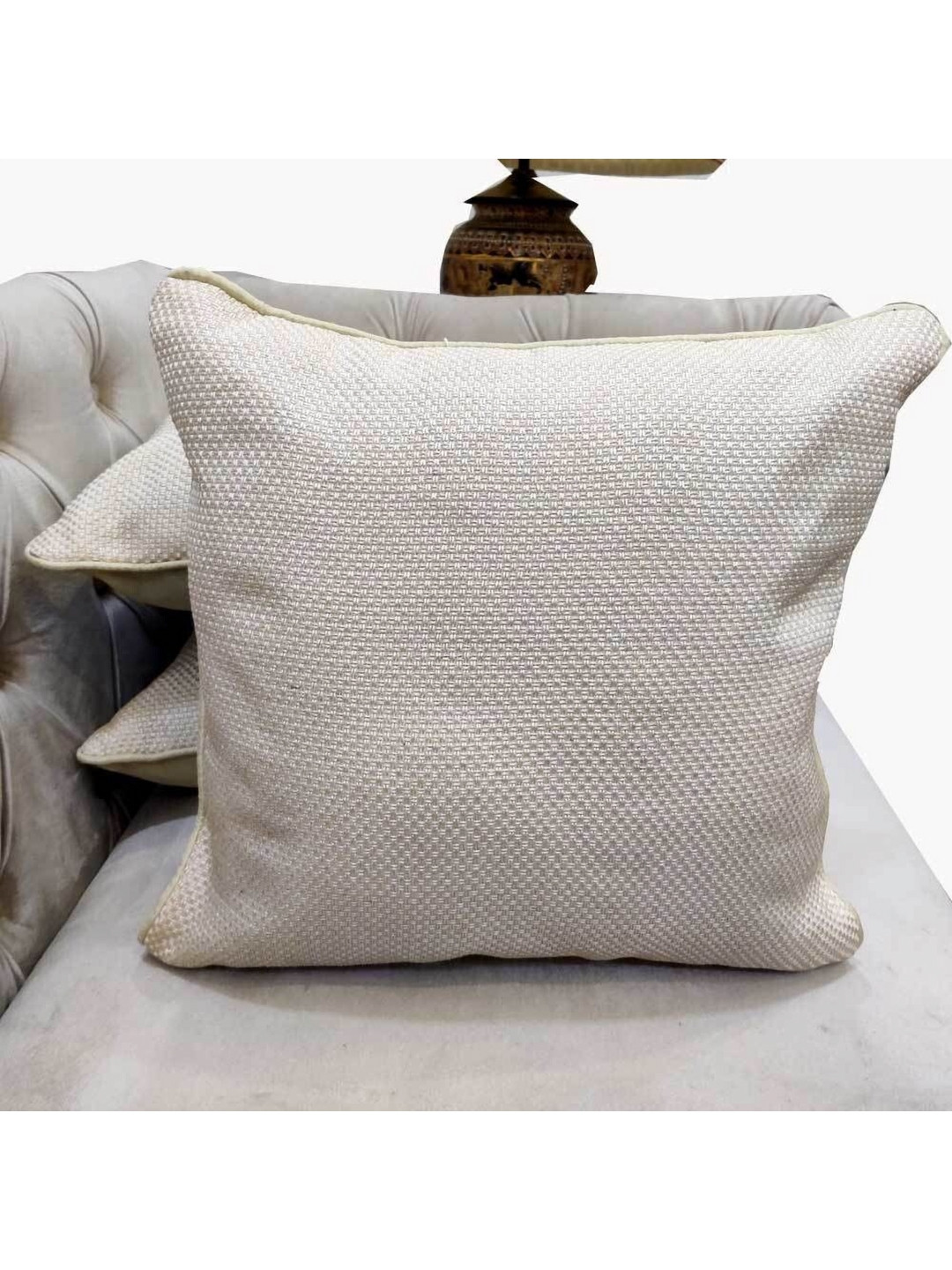 

Good Vibes White 3 Pieces Square Cushion Covers