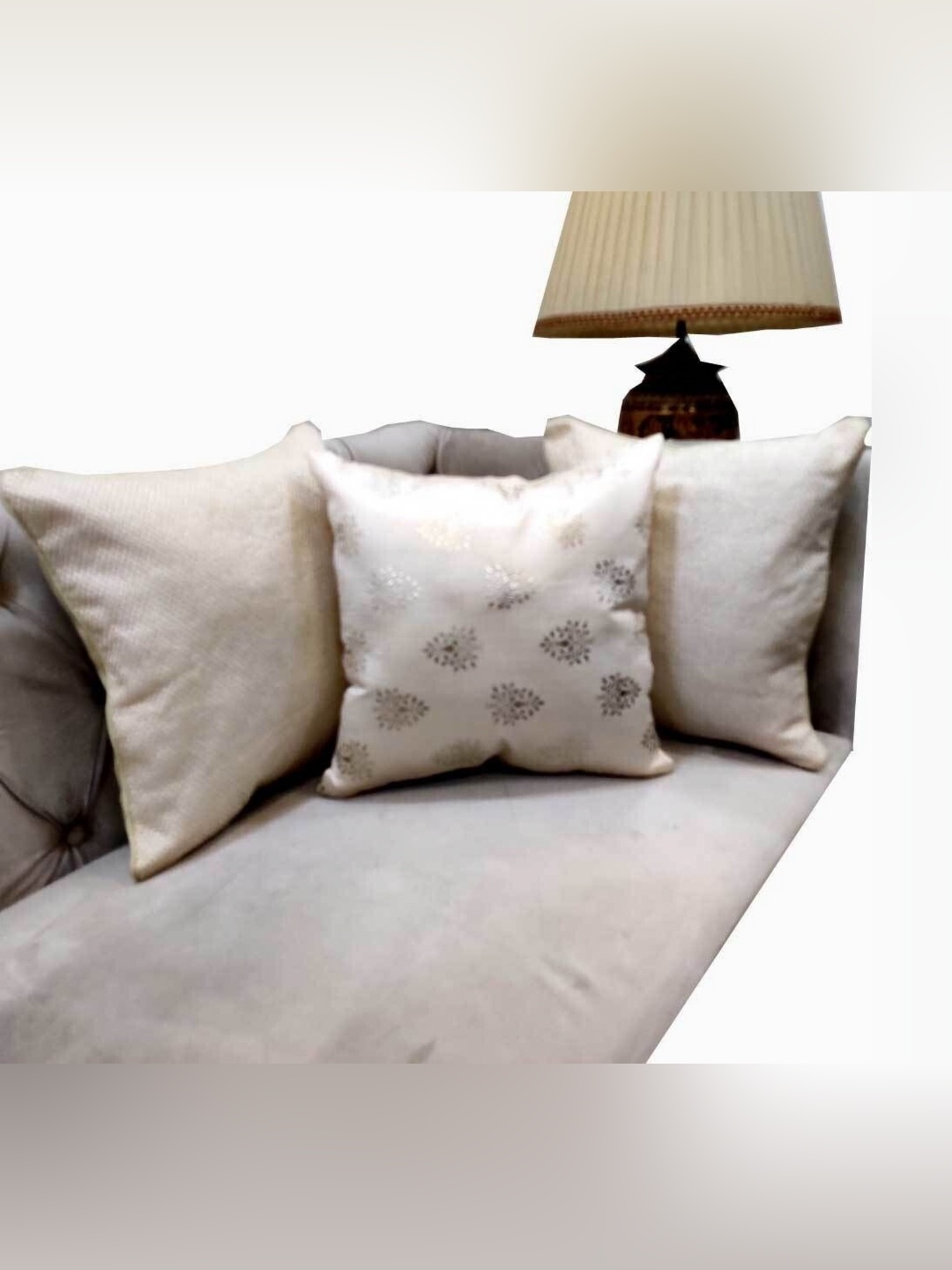 

Good Vibes White Set of 3 Floral Square Cushion Covers