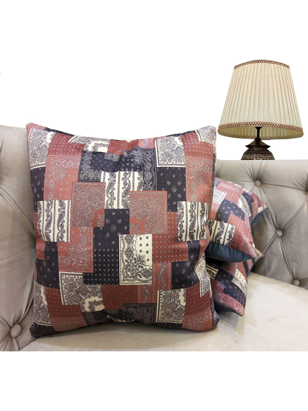 

Good Vibes Pink & Black Set of 3 Geometric Velvet Square Cushion Covers