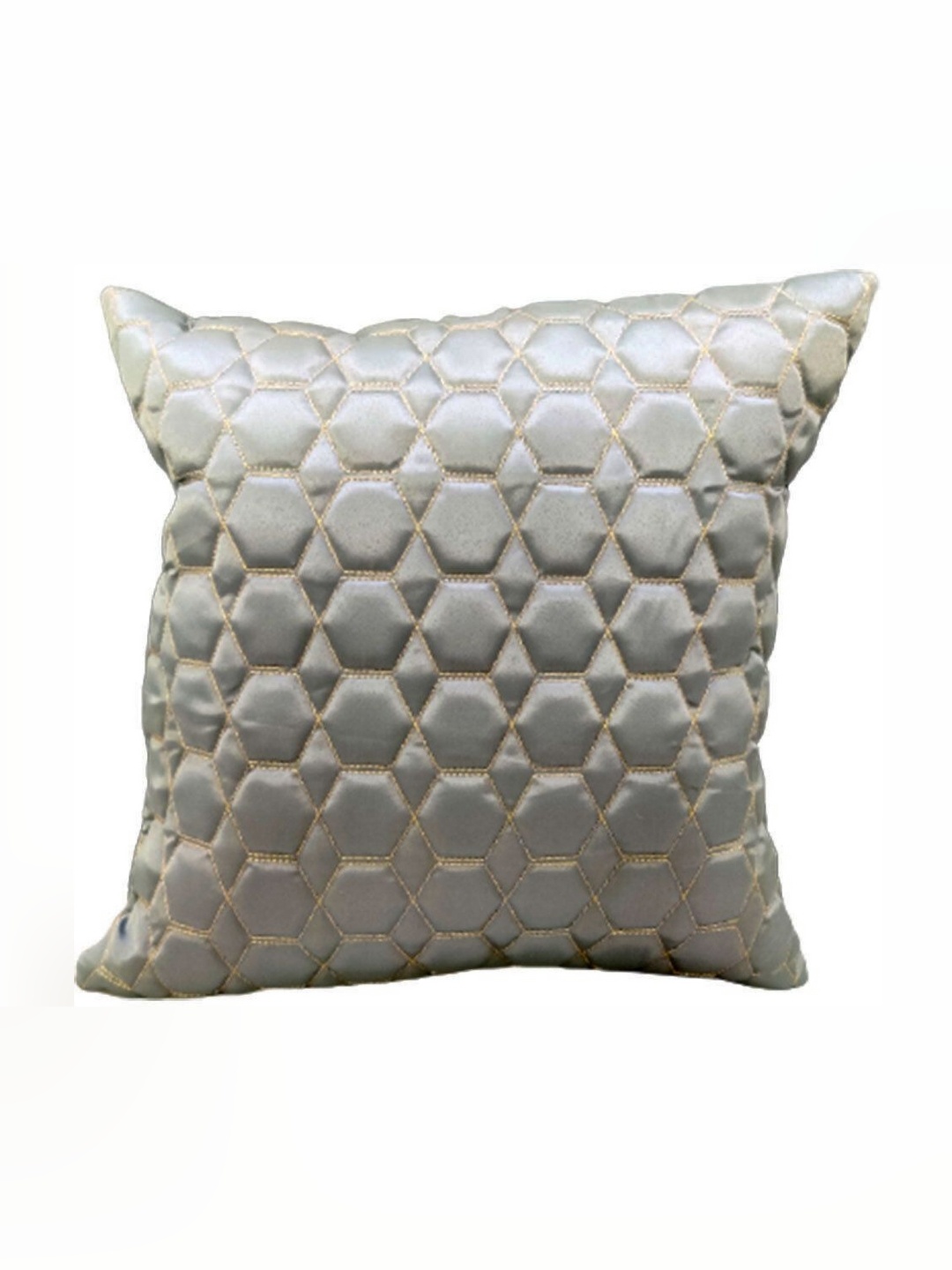 

Good Vibes Grey & Gold-Toned 3 Pieces Velvet Square Cushion Covers