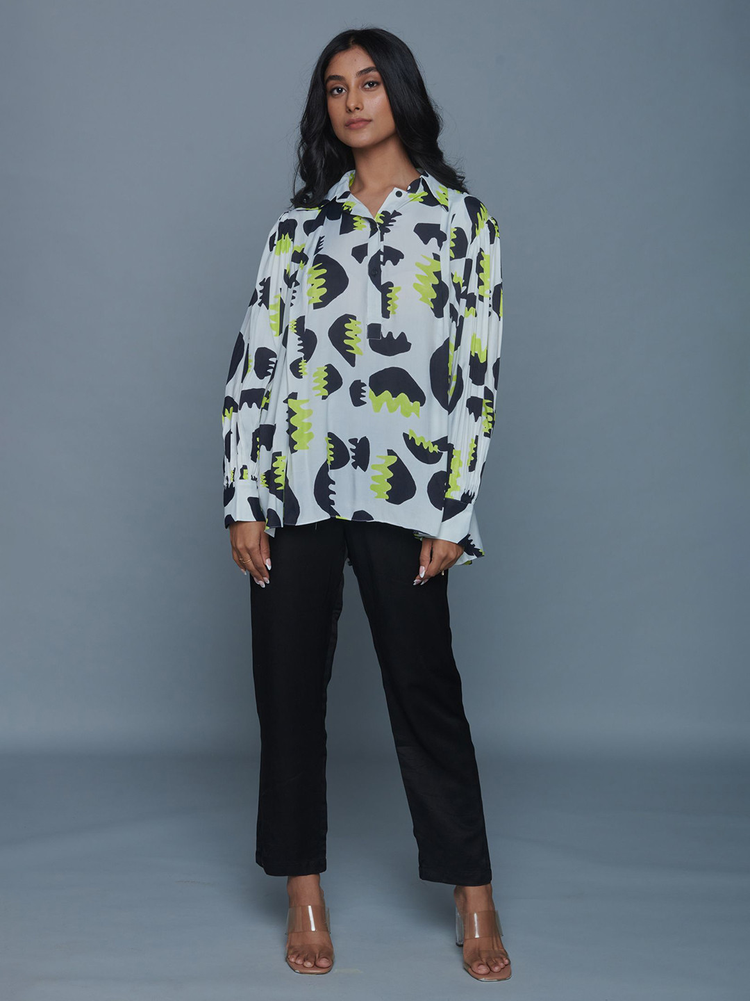 

Vedika M Women Conversational Printed Shirt Style Top, White