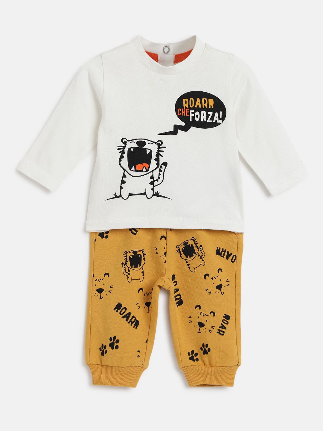 

Chicco Boys Printed Pure Cotton T-shirt With Trouser, White