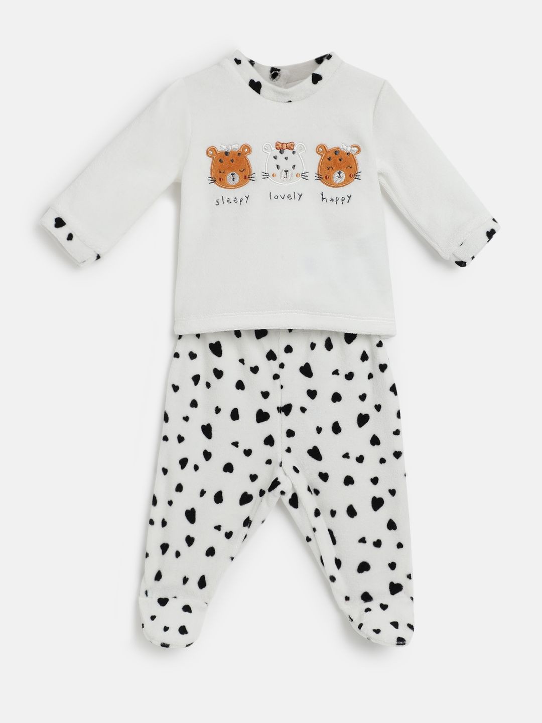 

Chicco Infants Kids Embroidered Sweatshirt With Legging, White
