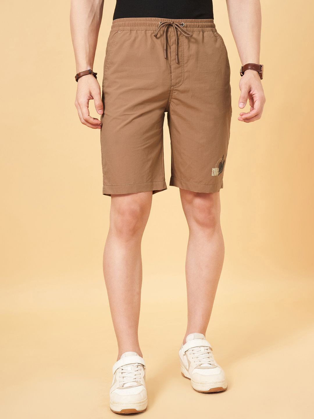 

Urban Ranger by pantaloons Men Slim Fit Shorts, Brown