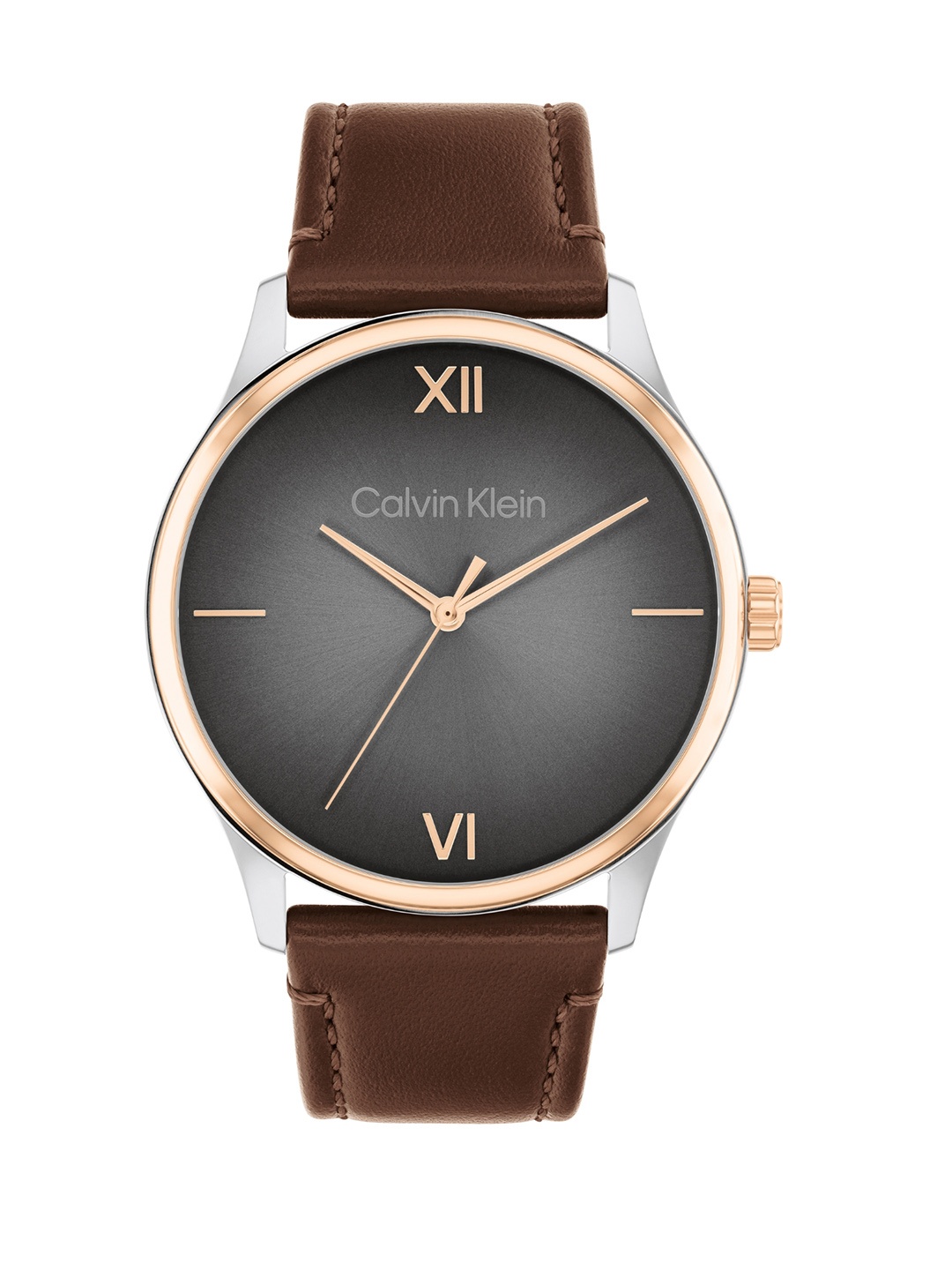 

Calvin Klein Men Dial & Leather Straps Analogue Watch 25200453, Grey