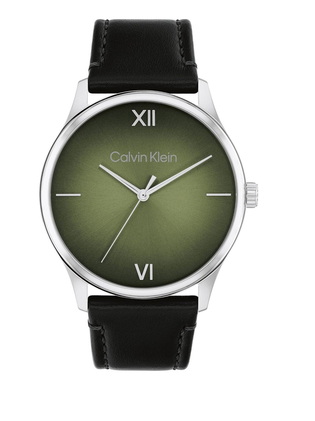 

Calvin Klein Men Leather Straps Analogue Watch 25200454, Green