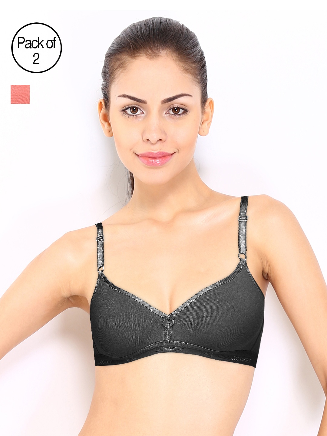

Jockey Pack of 2 Bras, Black