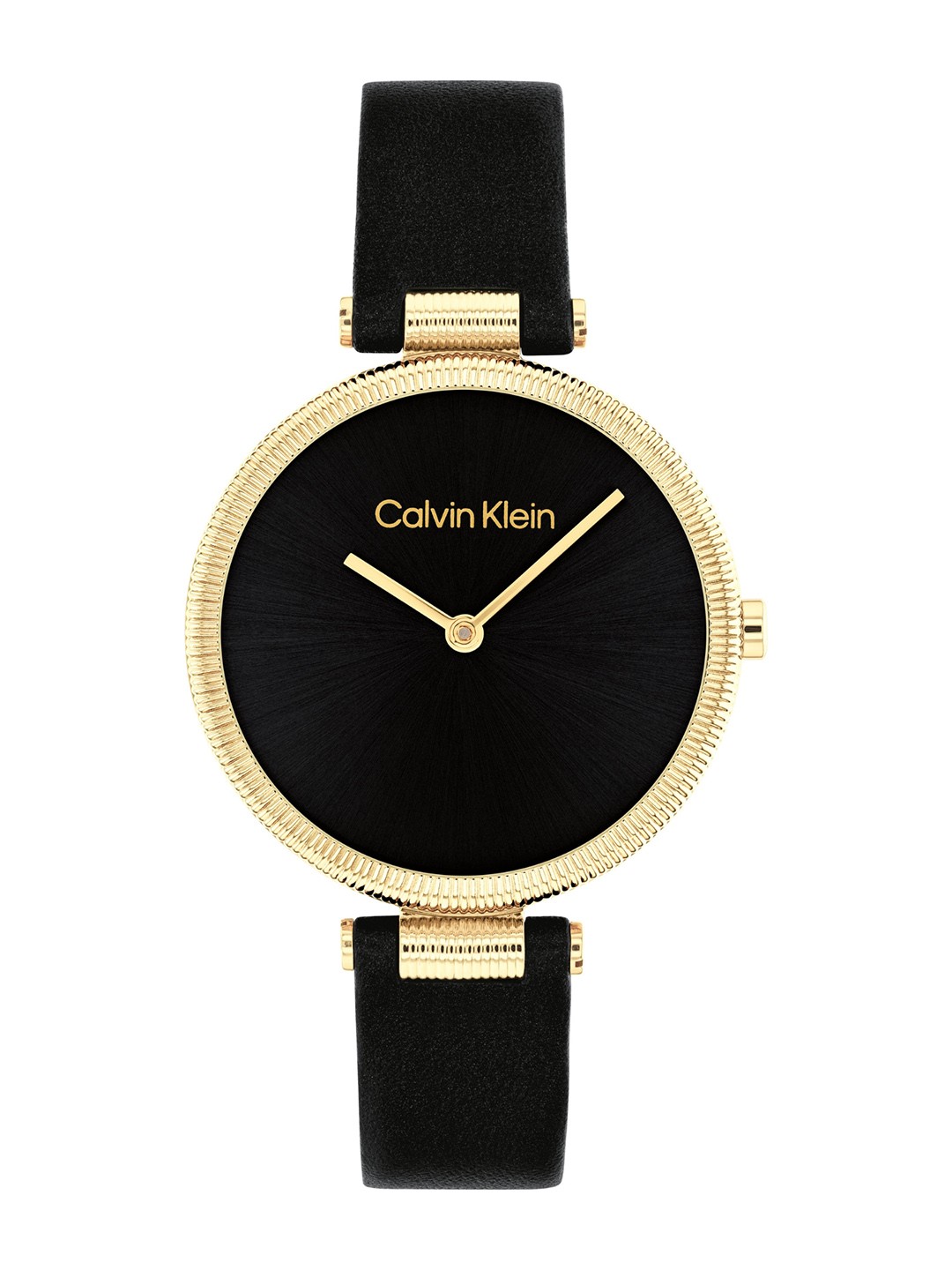 

Calvin Klein Women Leather Straps Analogue Watch 25100017, Black