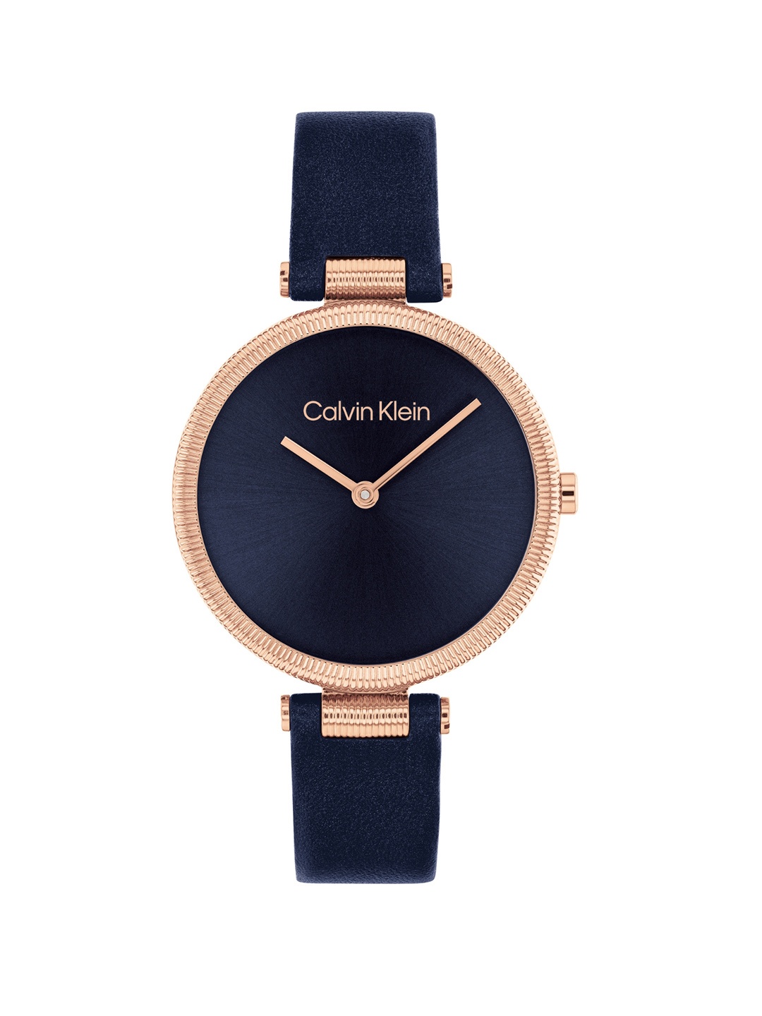 

Calvin Klein Women Leather Straps Analogue Watch 25100041, Blue