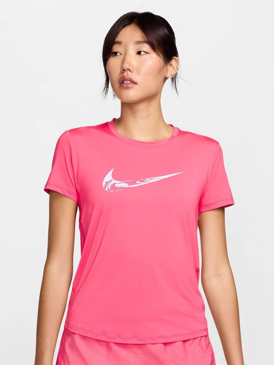 

Nike One Women's Dri-FIT Short-Sleeve Graphic Running Top, Pink