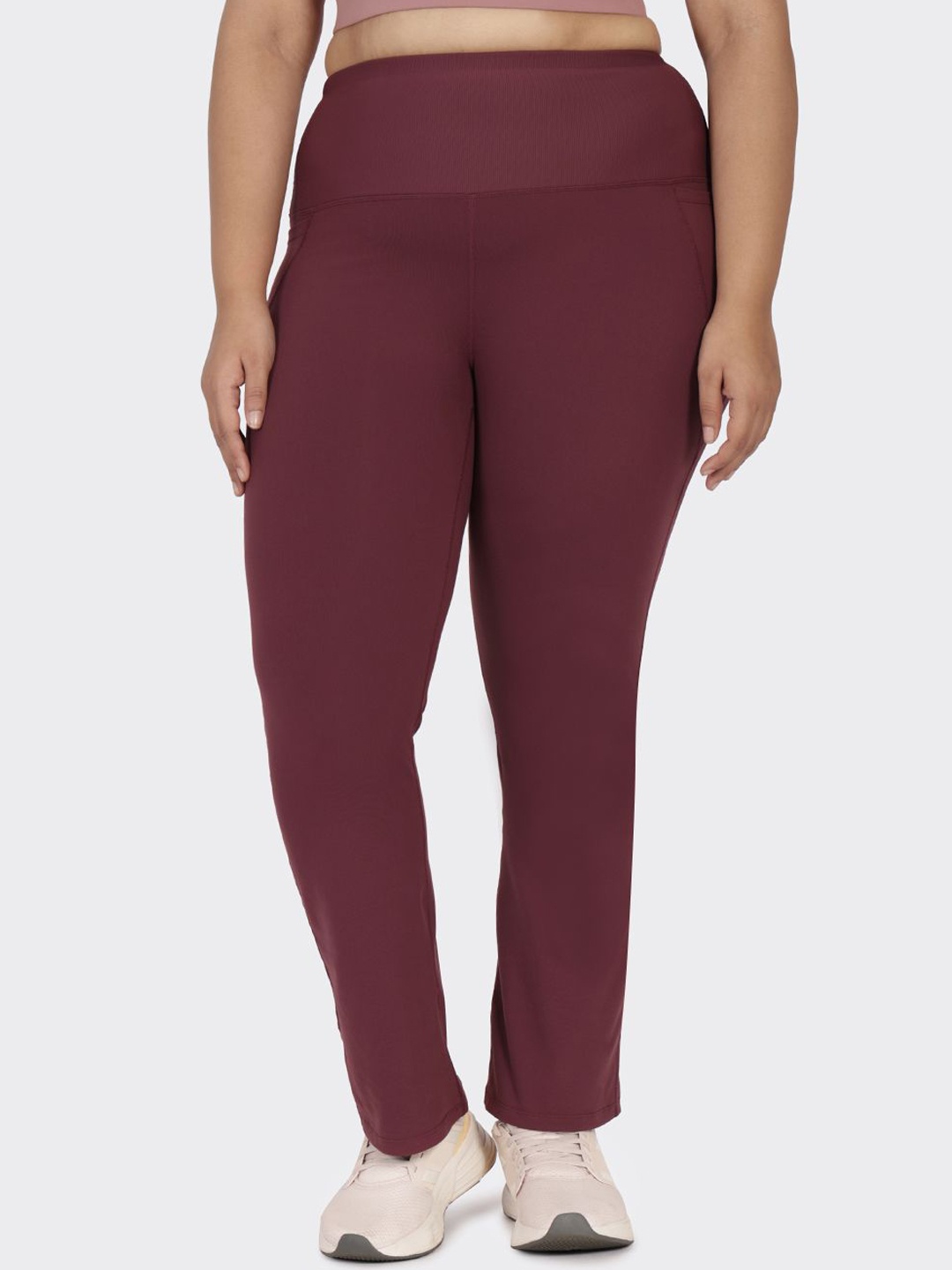 

Blissclub Women High Waist The Ultimate Flare Track Pants - Regular, Burgundy