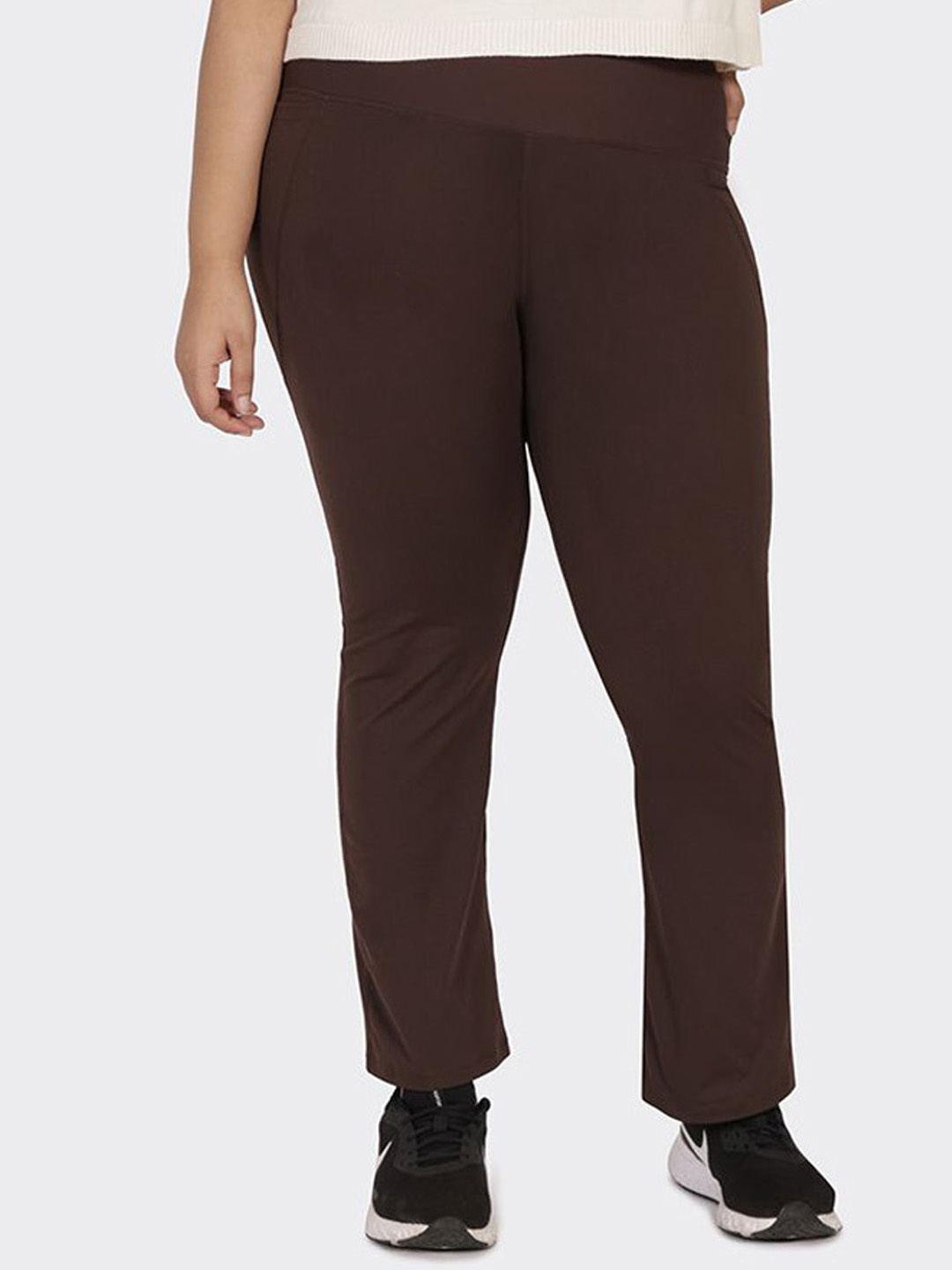 

Blissclub Women High Waist The Ultimate Flare Track Pants - Regular, Brown