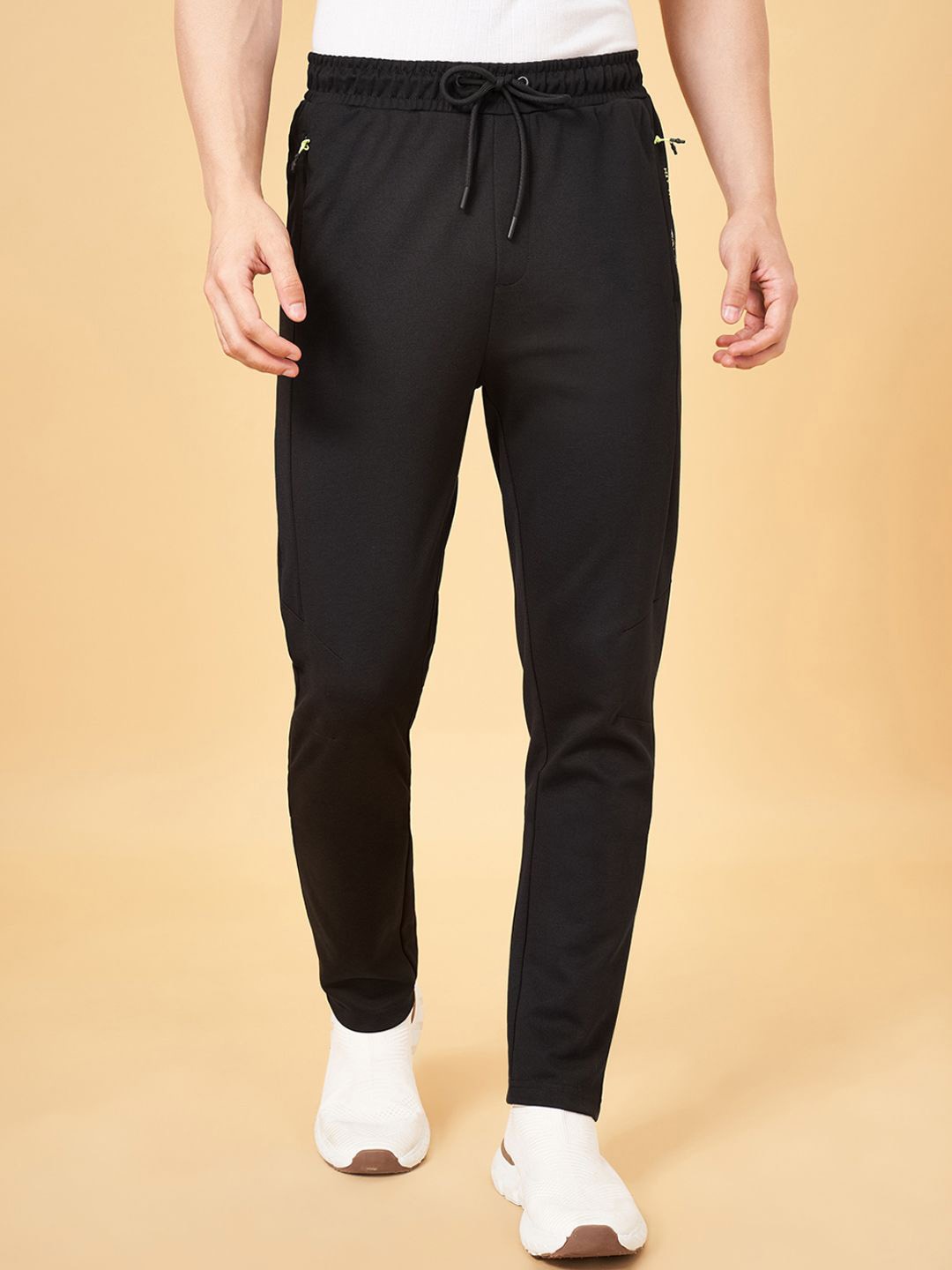 

Ajile by Pantaloons Men Mid Rise Track Pants, Black