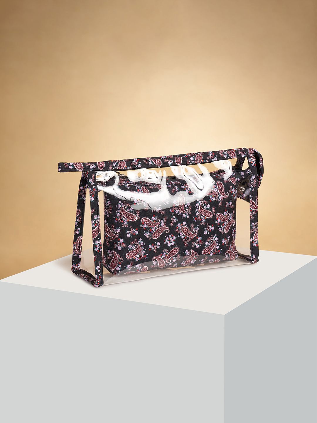 

Forever Glam by Pantaloons Other Prints Pouch Travel Accessory, Black