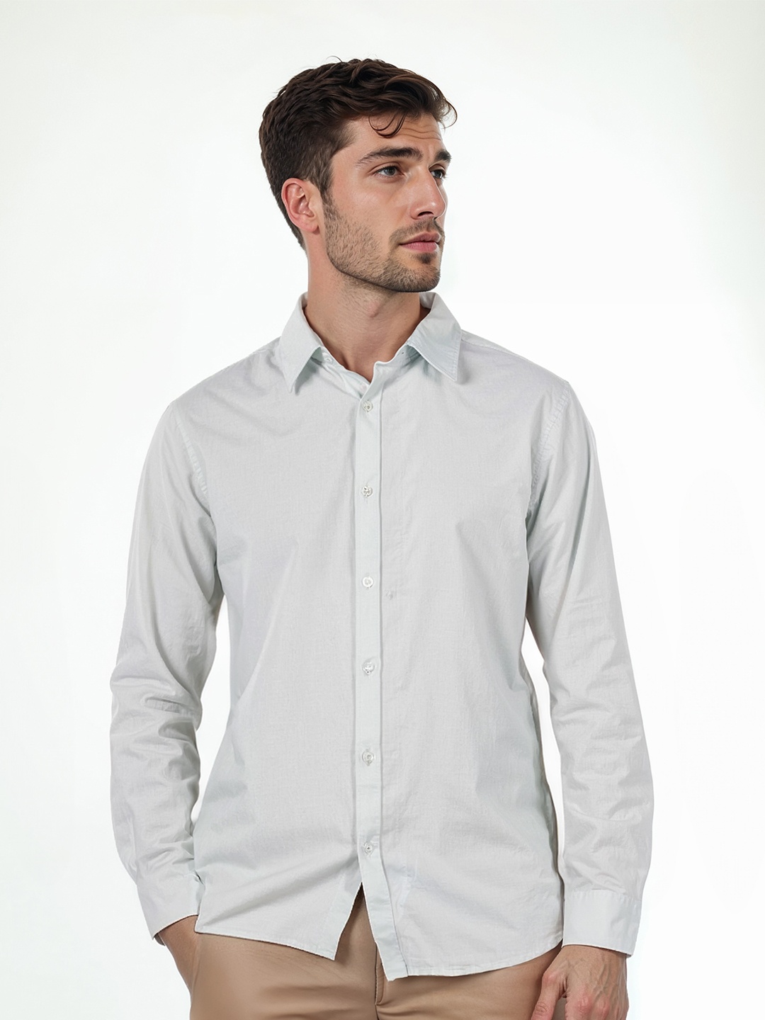 

Celio Men Classic Solid Opaque Regular Fit Formal Shirt, White