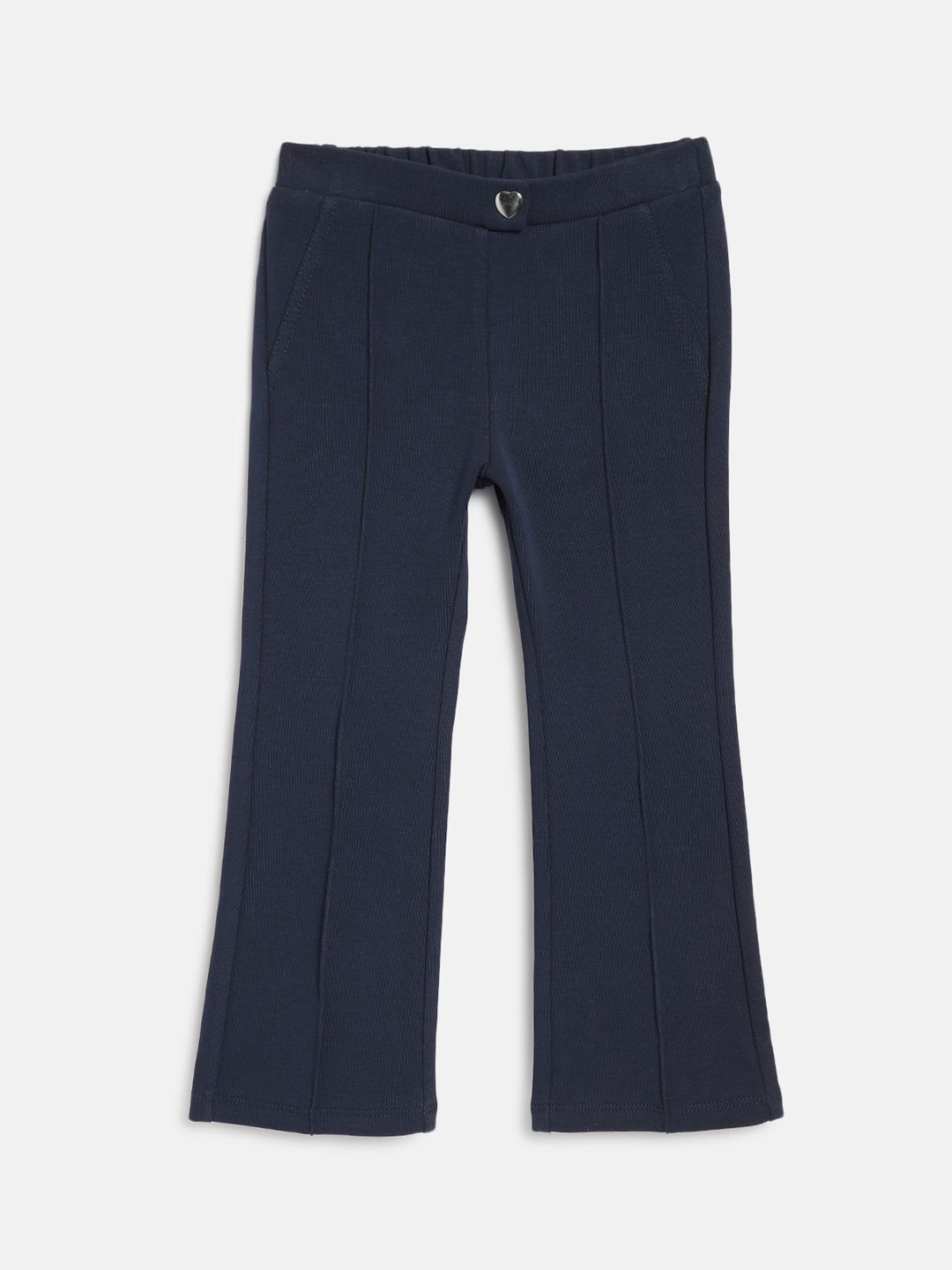 

Chicco Girls Mid-Rise Relaxed Easy Wash Trousers, Navy blue