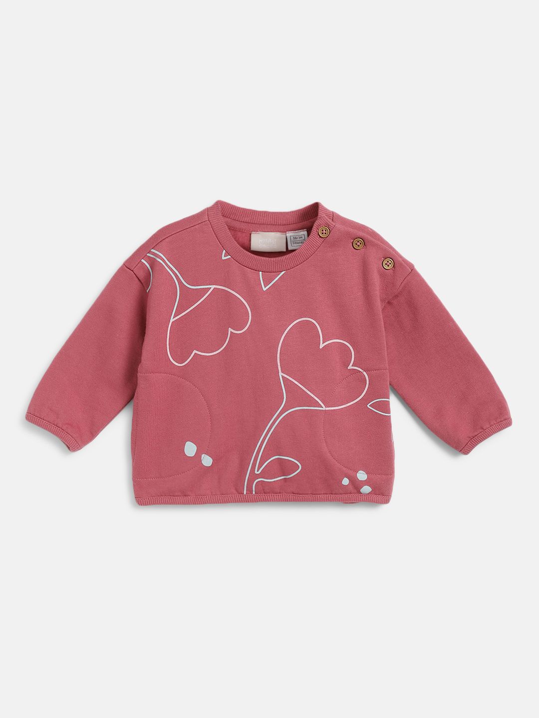 

Chicco Girls Graphic Printed Long Sleeves Round Neck Sweatshirt, Pink