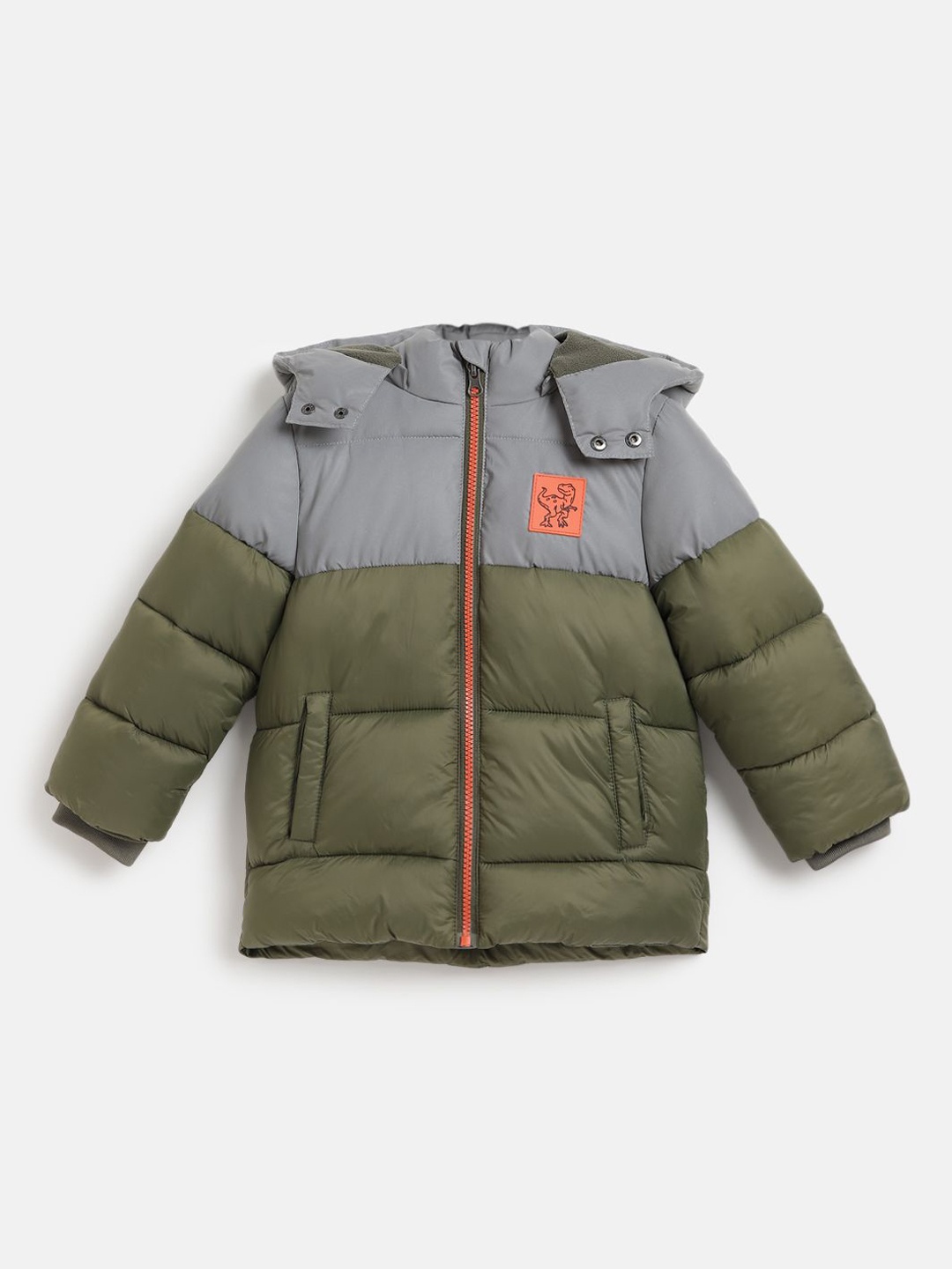 

Chicco Boys Long Sleeves Colourblocked Padded Jacket, Green